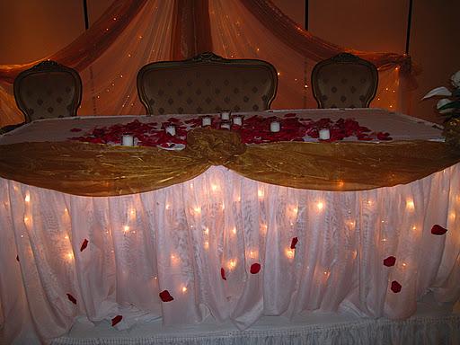 wedding head table decor