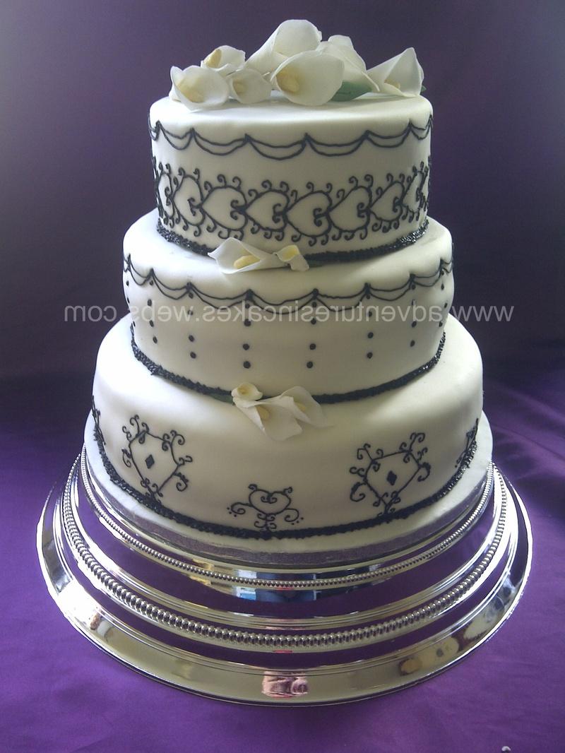 3 tier Black and White Wedding