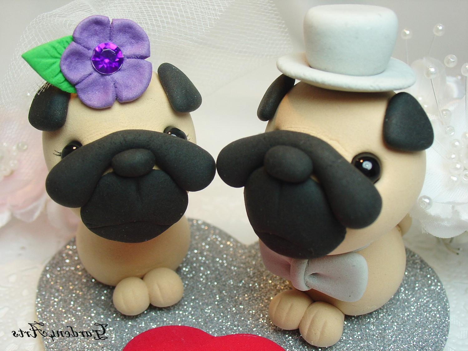 Pug Dog Love Wedding Cake