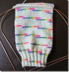 Lemonade Shop - Rainbow Stripe - sock 1 - leg