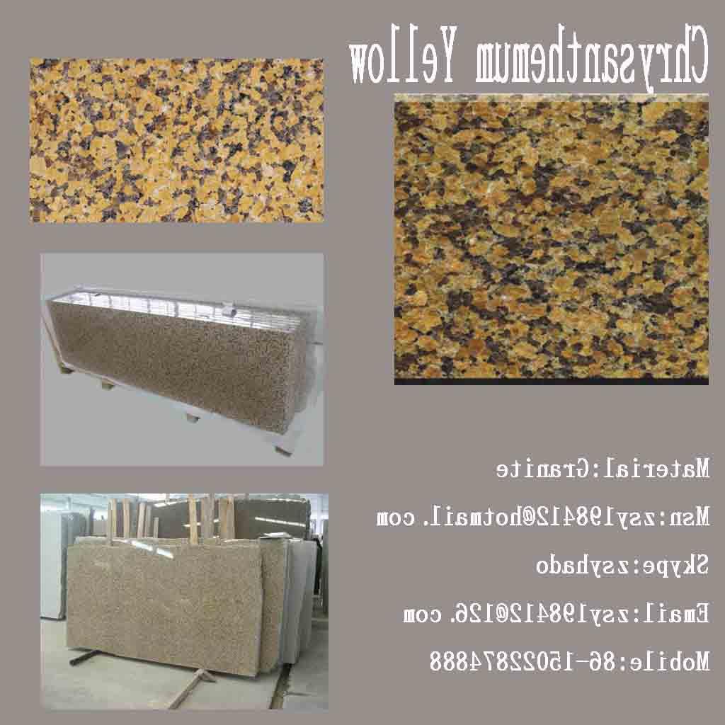 chrysanthemum yellow Chinese Granite tile slab polished flamed stone tub