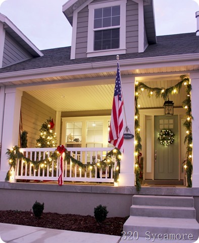 christmas front porch