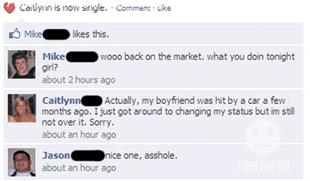 funny facebook wall post profile updates