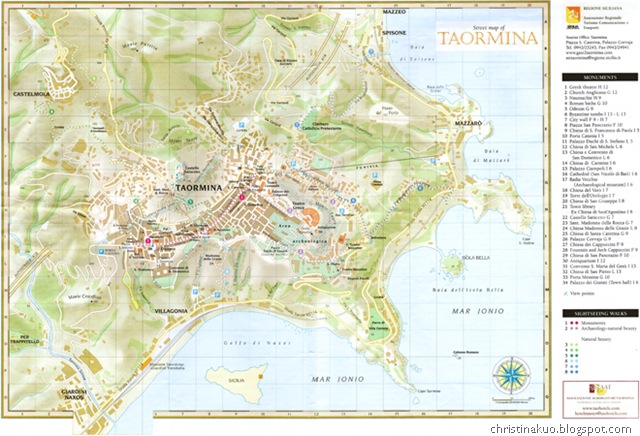 enlarge TAORMINA MAP