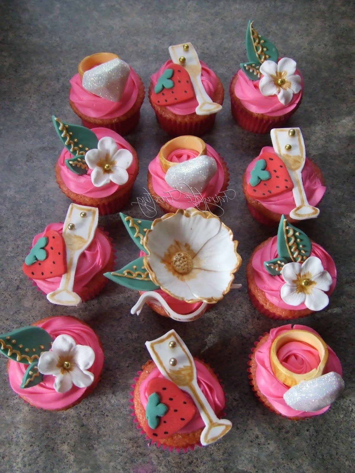 Pink Bachelorette Cupcakes