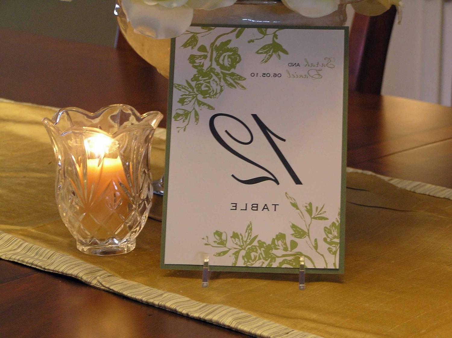 Antique Floral Table Numbers