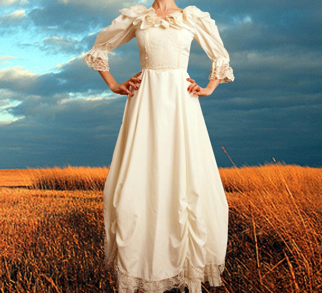 Ivory Wedding Gown, Prairie,