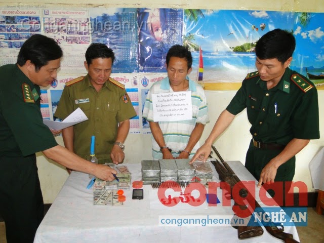 Đối tượng, tang vật do BĐBP Nghệ An và nước bạn Lào bắt giữ trong Chuyên án 331LV
