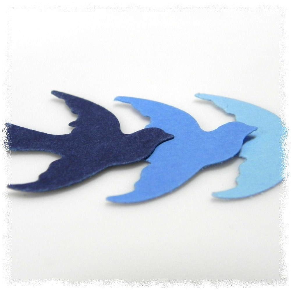 100 Blue Birds in 4 Shade of Blue - Wedding Party Confetti