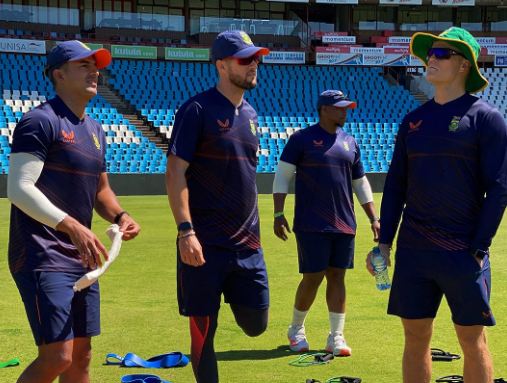 Proteas players during a training session at SuperSport Park in Centurion on November 23 2021.