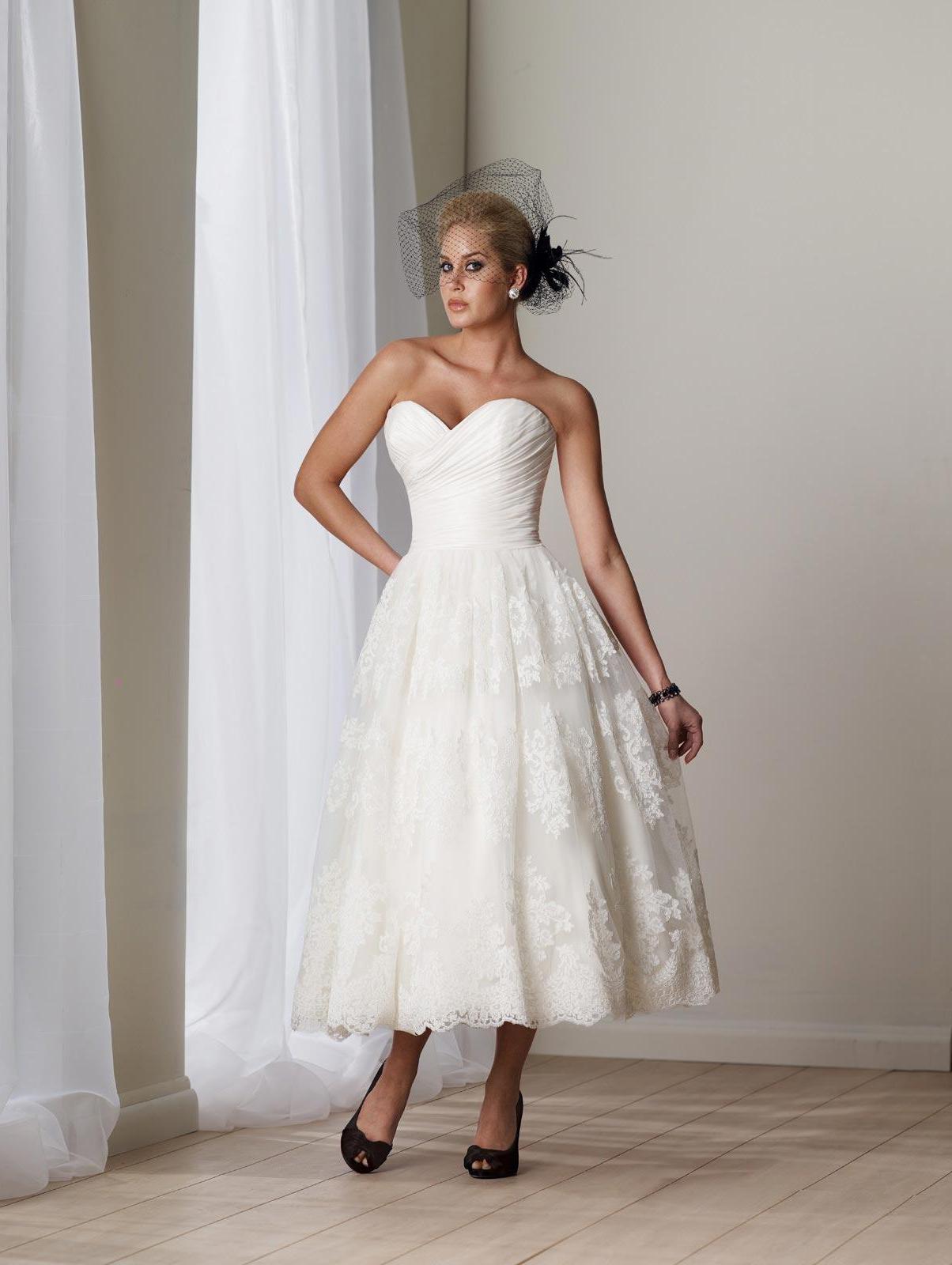 Ivory Wedding Dress Short Lace