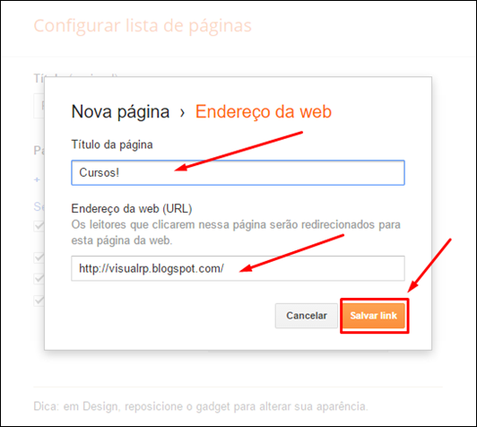 Como criar um menu simples na nova interface do Blogger (2015) - Visual Dicas