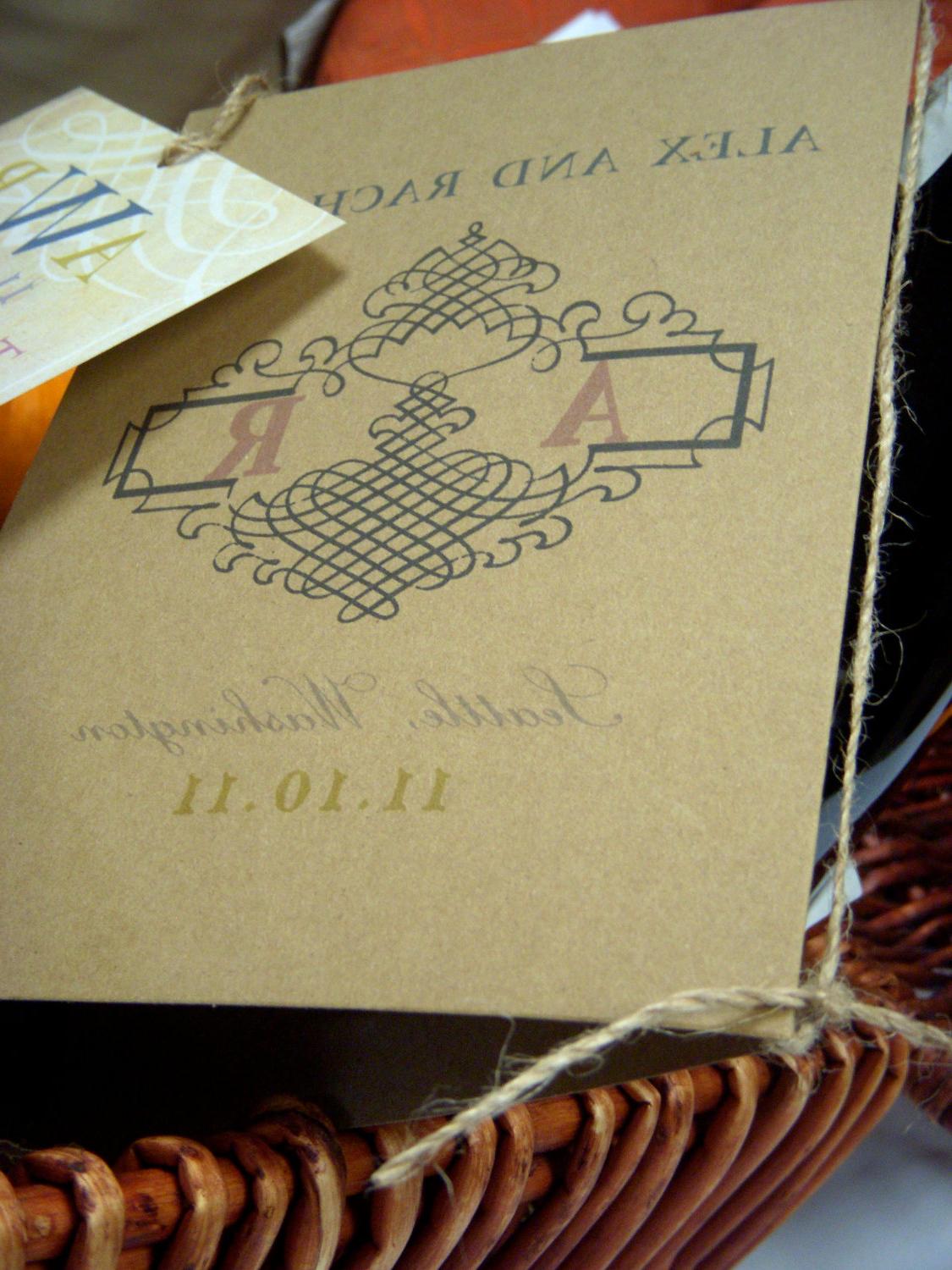 Rustic Vintage Wedding Program - The Rustic Program Booklet on Kraft Card