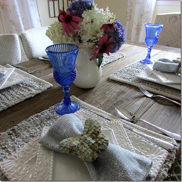 Coastal inspired tablescape