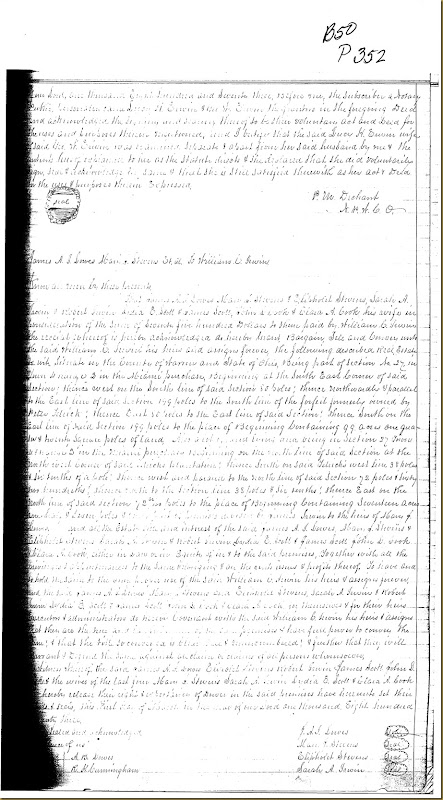 James A.I. Lowes convey William Cox Irwin 1873 James A.I. Lowes convey William Cox Irwin 1873