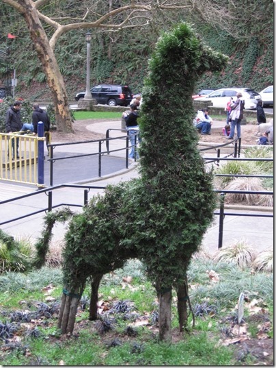 IMG_2637 Animal Topiary at the Rose Garden Children's Park at Washington Park in Portland, Oregon on February 27, 2010