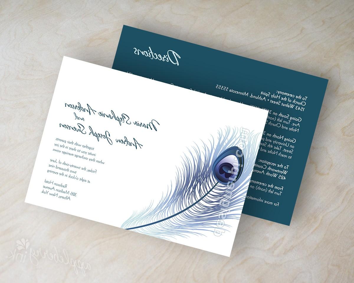 Wedding invitations, peacock