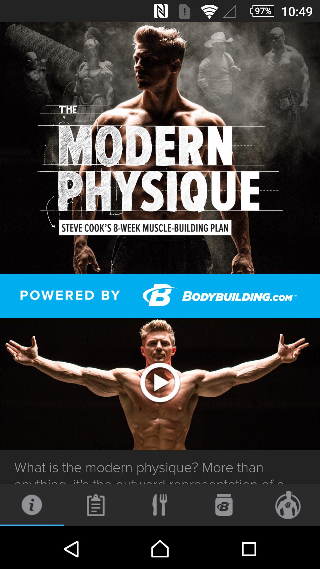 Android application Steve Cook Modern Physique screenshort