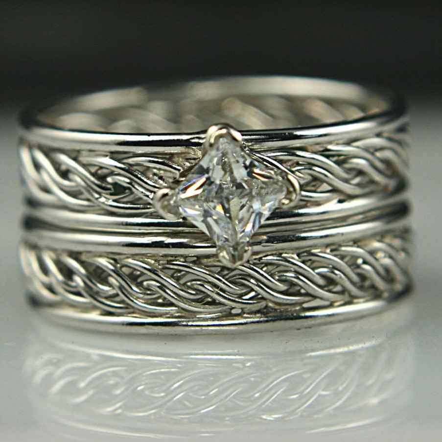 Braided Engagment Ring Set
