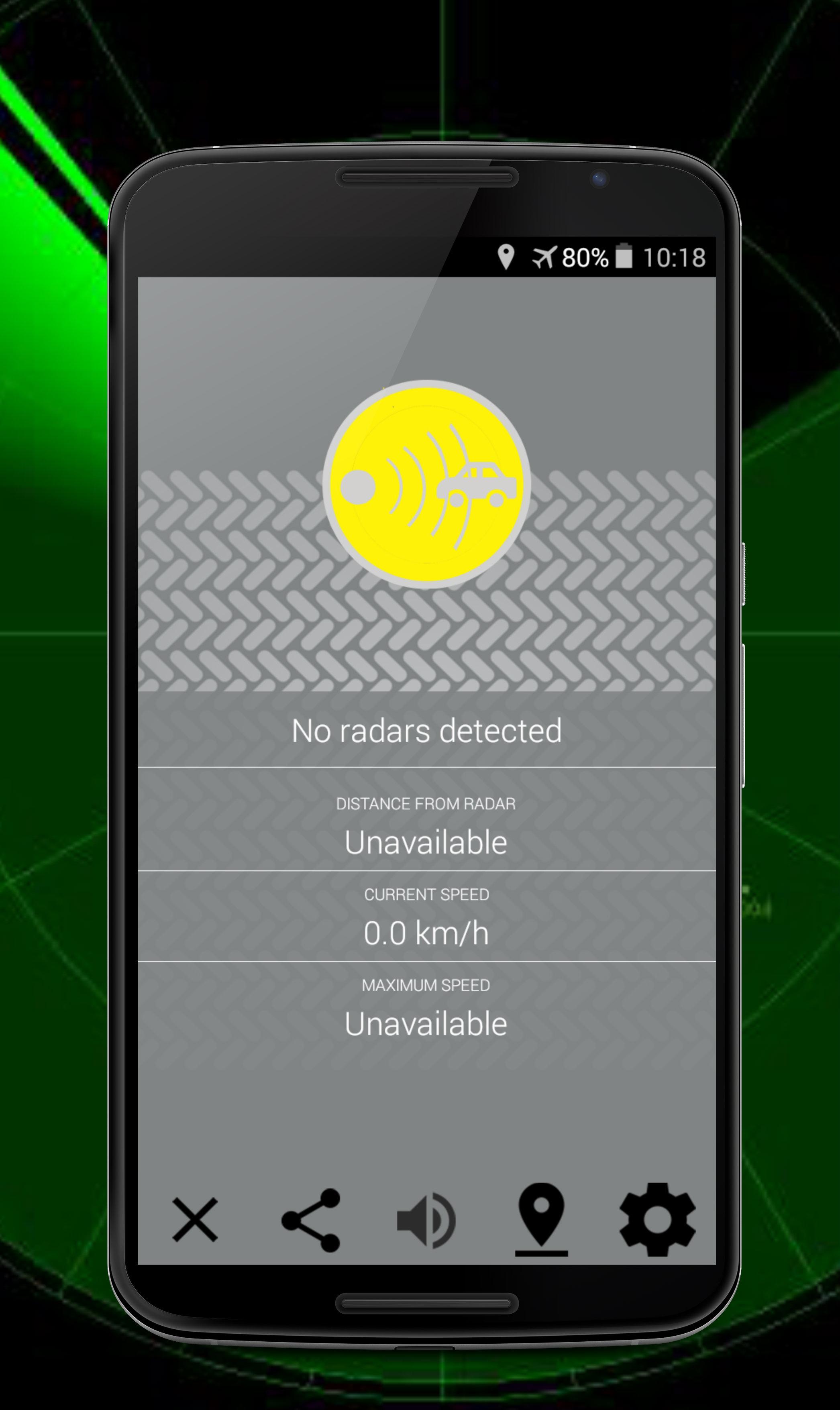 Android application Speed radar detector screenshort