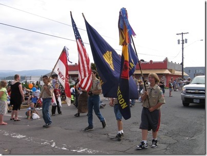 IMG_8132 Boy Scout Color Guard in the Rainier Days in the Park Parade on July 11, 2009