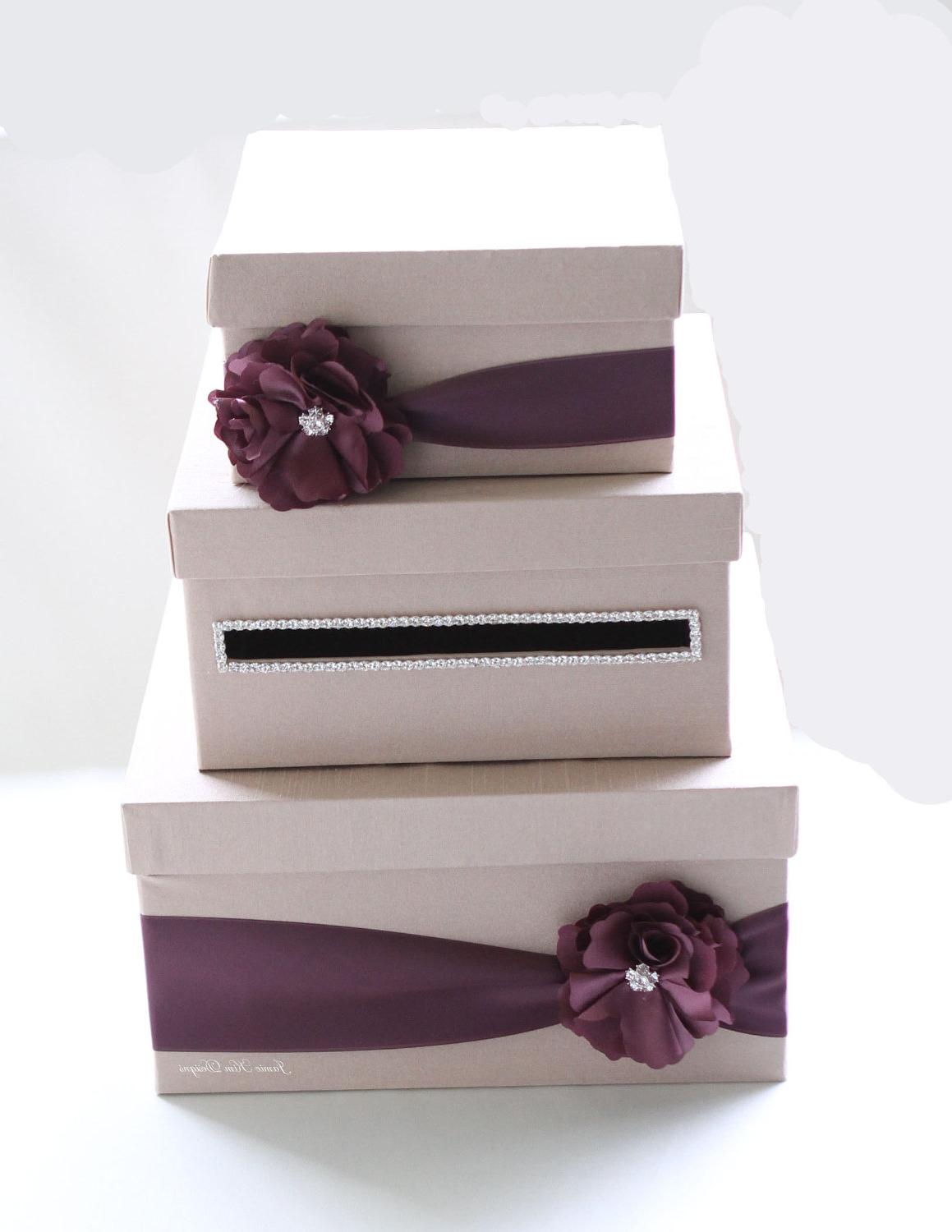Wedding Card  Money Box Gift Card Holder - choose your box & flower colors