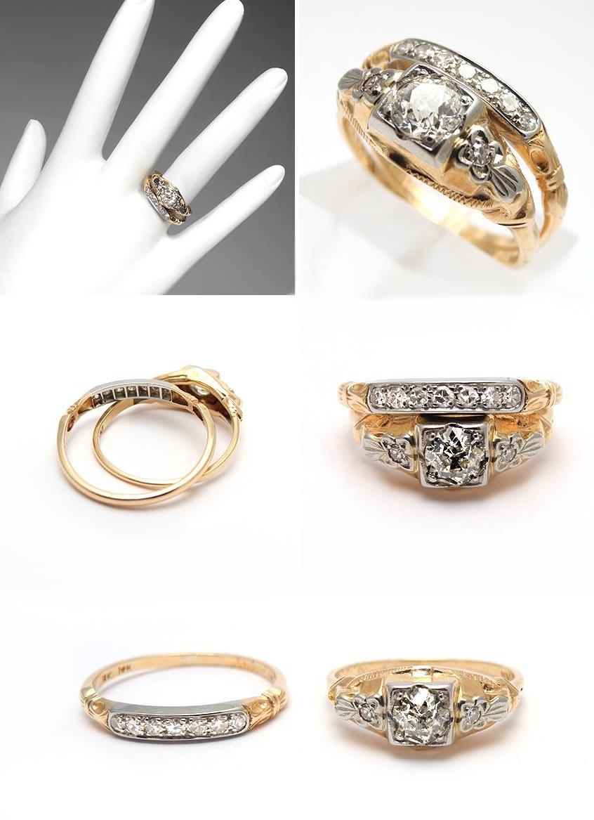 gold antique engagement rings