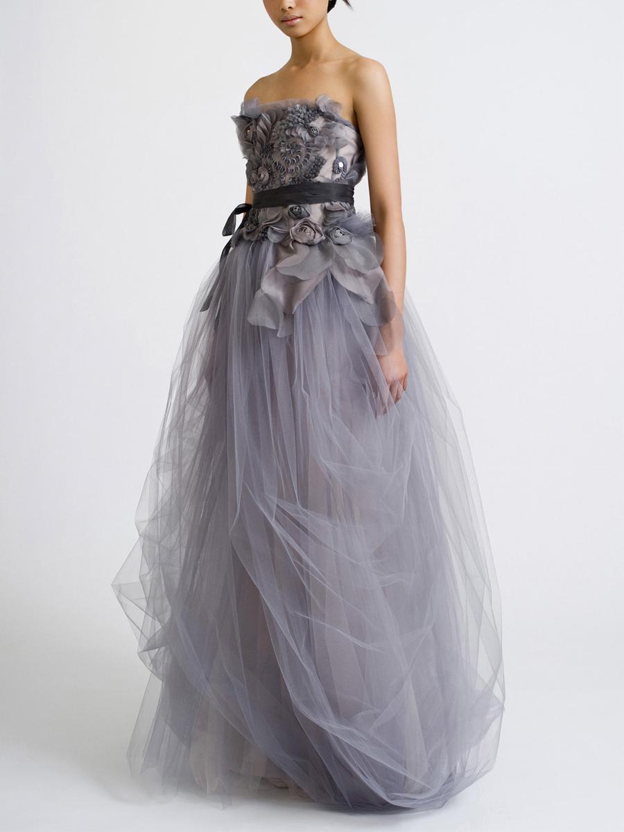 Luxury Tulle Ball Gown Grey