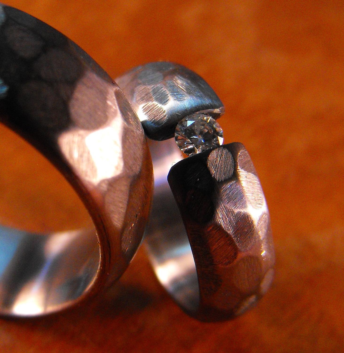 Titanium Rings- Moissanite