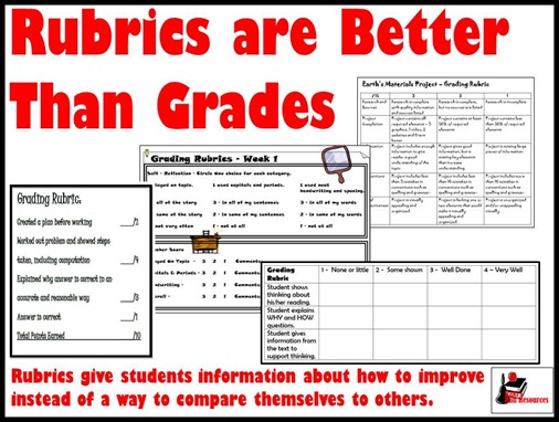 Rubrics are Better Than Grades. They give students more information about how to improve instead of giving them a way to compare themselves to others. Opinion from Raki's Rad Resources. 