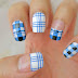 Blue Plaid Nail Wrap A1019