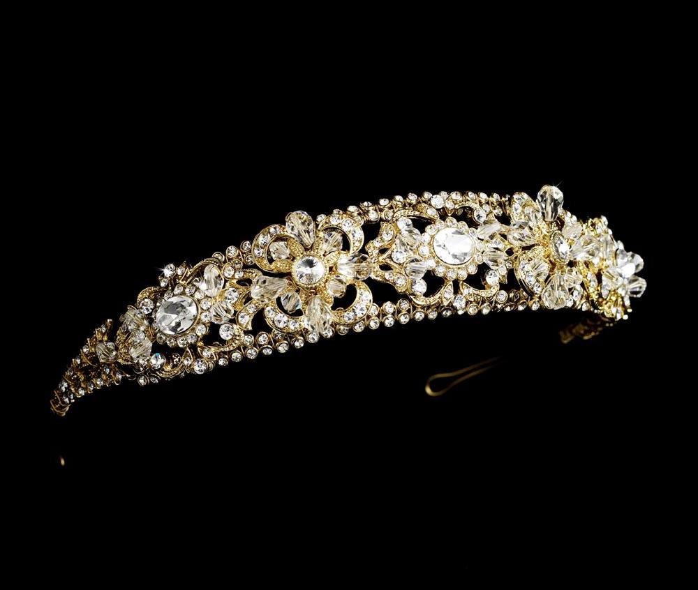 Gold Plated Swarovski Crystal Bridal Wedding Headband. Viewed: 121 times