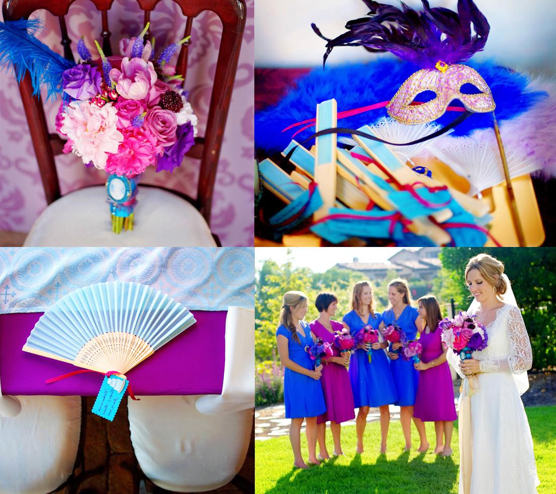 purple and blue wedding.
