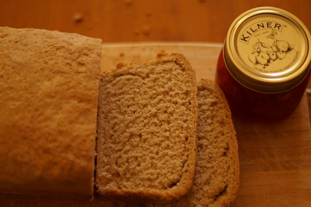 Homemade bread and jam