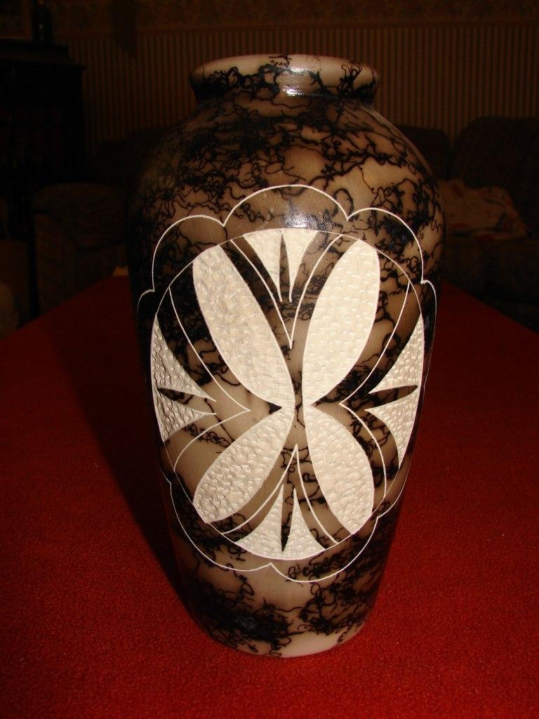 Horse hair Vase by T. Vail,