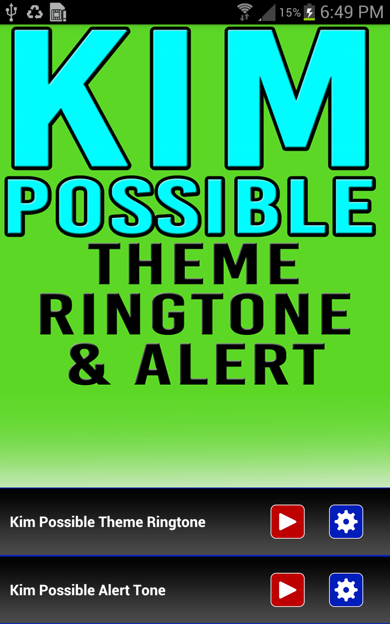 Android application Kim Possible Ringtone &amp; Alert screenshort