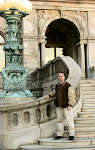 Photo of me on the steps in front of the Jefferson Building, Library of Congress in Washington, DC.  January 2008.