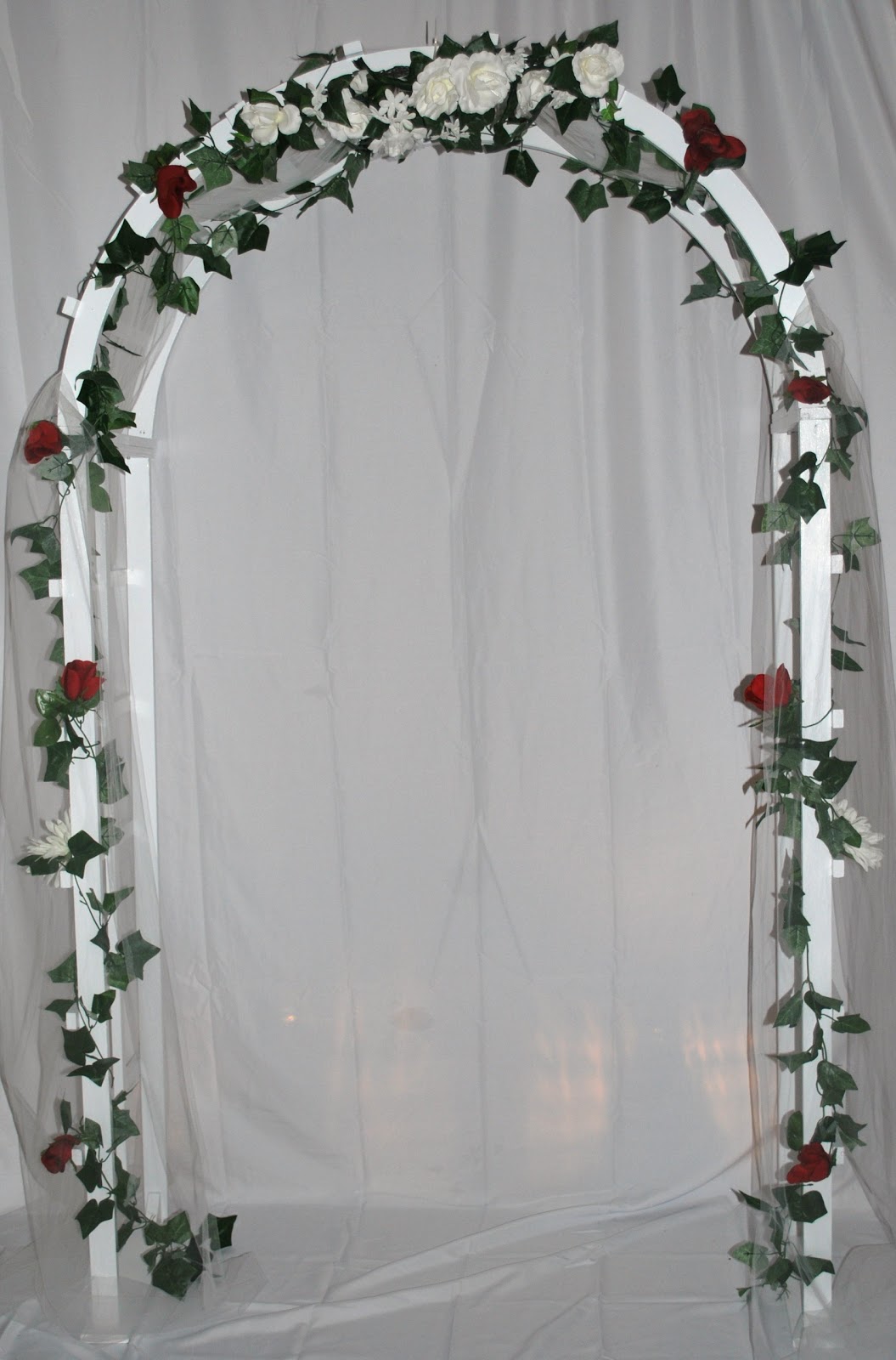 Decorated wedding arch made of