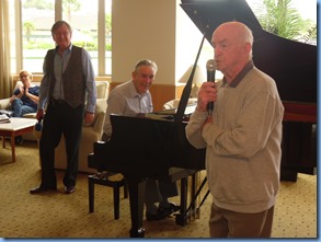 Resident, Danny (93 years young) sang a few songs accompanied by a fellow Irishman, Roy Steen on grand piano.