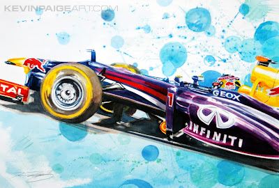 Себастьян Феттель Red Bull RB8 by Kevin Paige Art
