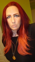 wearing Irresistible Me hair extensions Remy Royal Light Red #130_2