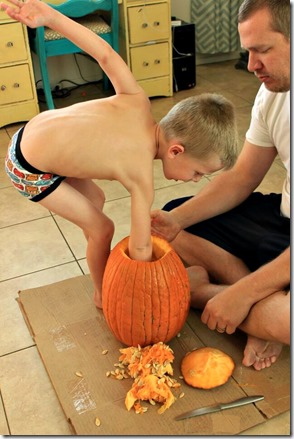 carving pumpkins