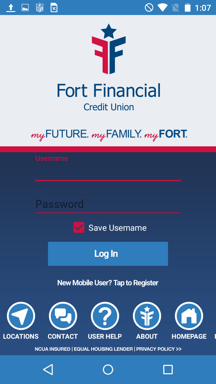 Android application Fort Financial Credit Union screenshort