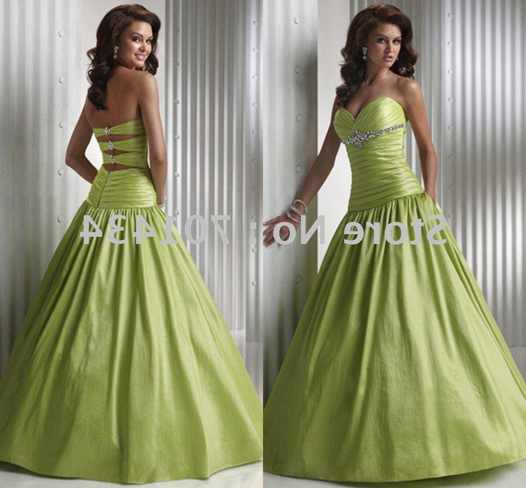 wedding dress with lime green