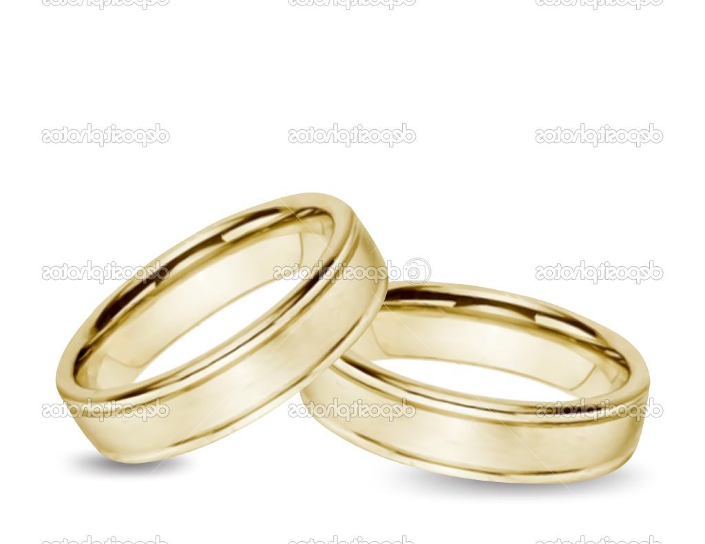 Wedding gold Rings isolated.