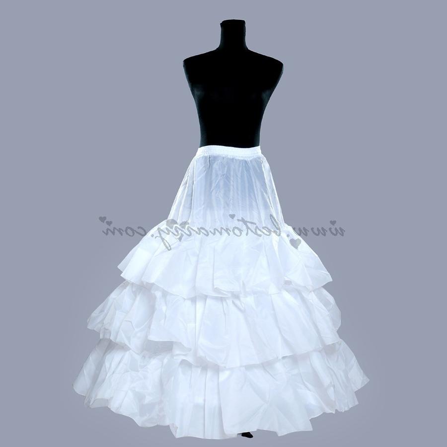 Nylon Ball Gown Full Gown 3 Tier Floor-length Slip Style  Wedding Petticoats