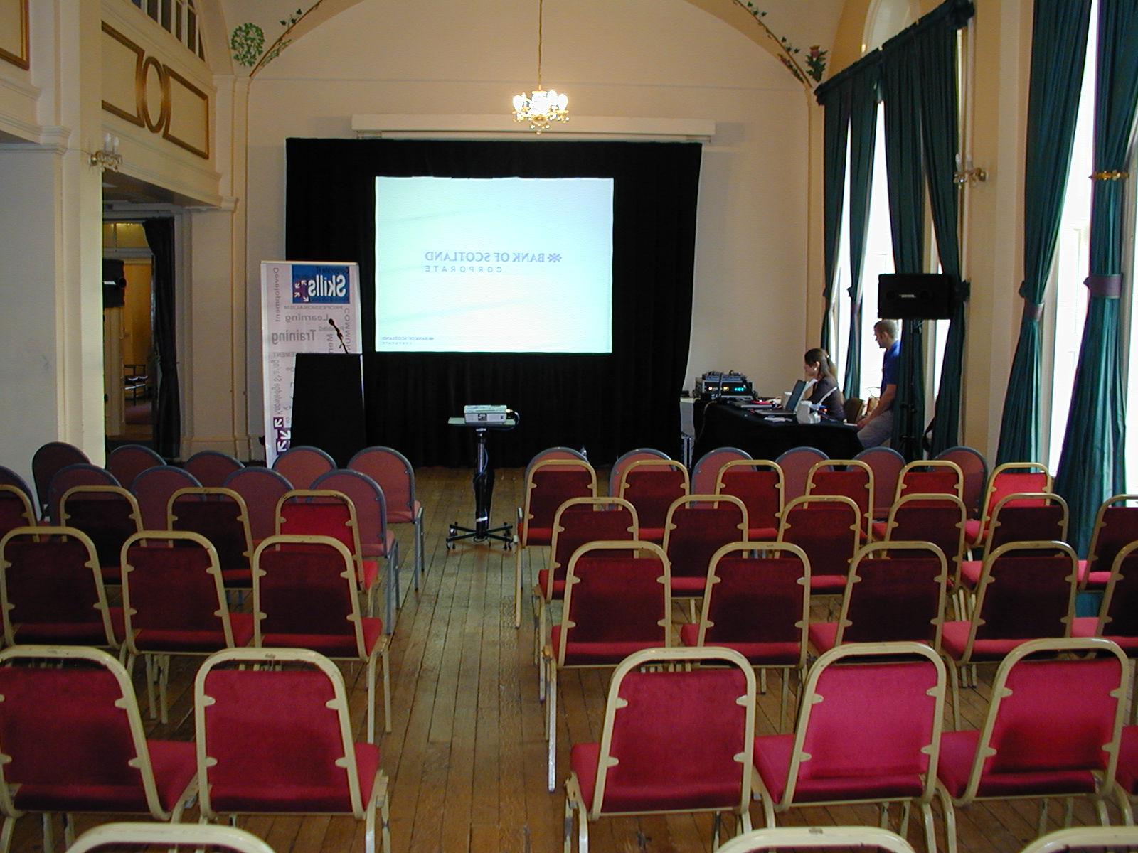 set up for a conference
