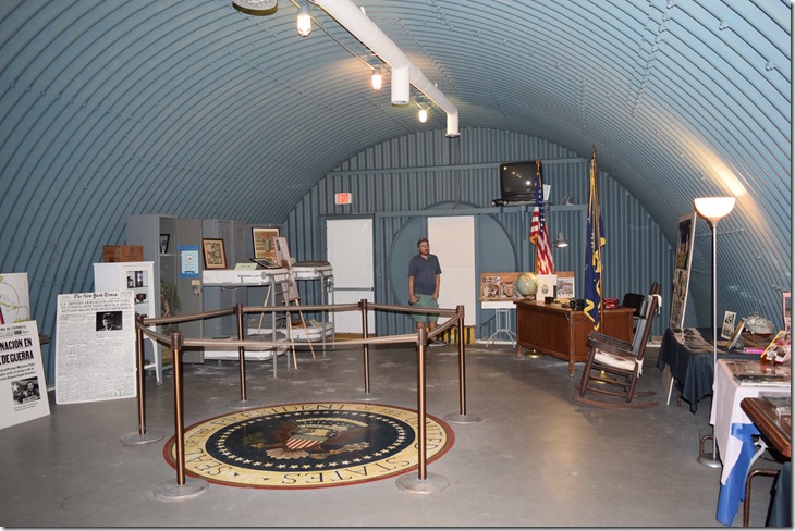 Inside bunker