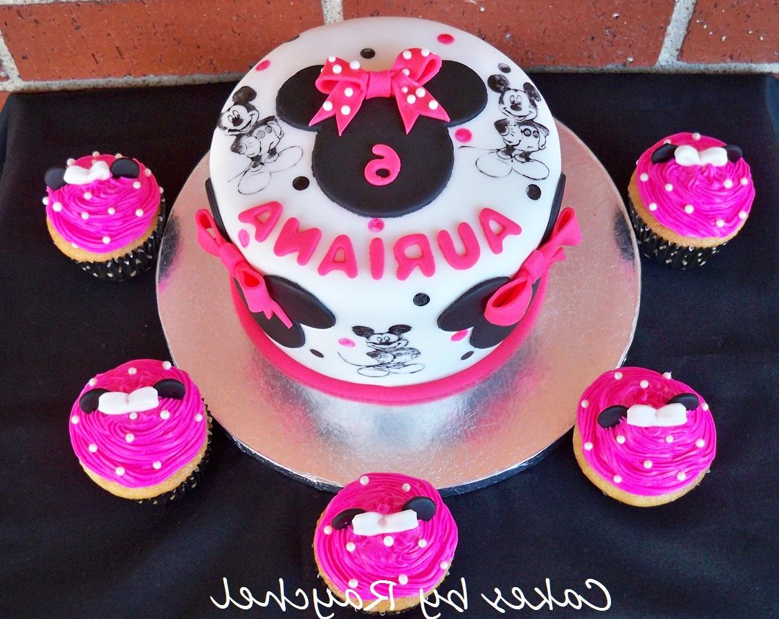 Fushia Minnie Mouse Cake &