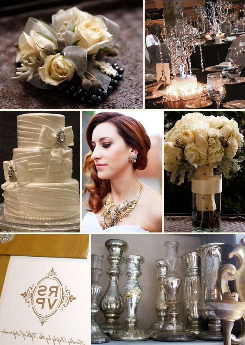 silver and gold wedding colors